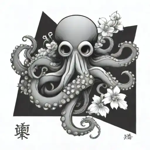 Japanese Octopus Holding Crystals