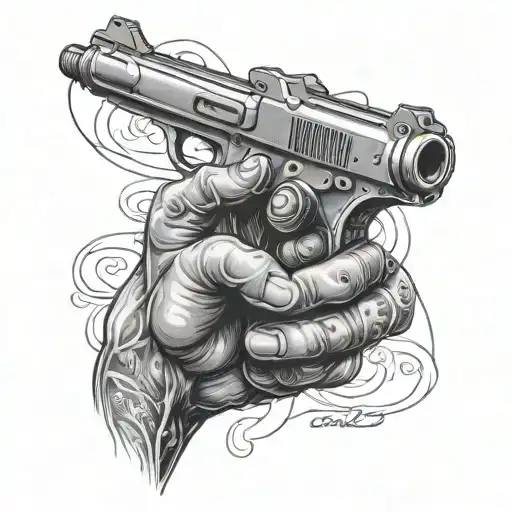 Men Sniff Coke Line With Gun