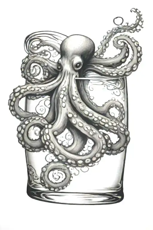 Octopus In A Whisky Tumbler