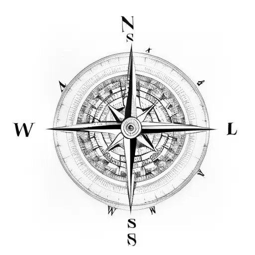 Compass Traveller Gears Geometric Minimalist