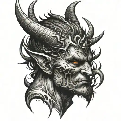 Devil With Thorn Crown Looking Like Human