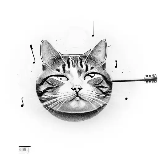 Guitar Basketball Cat