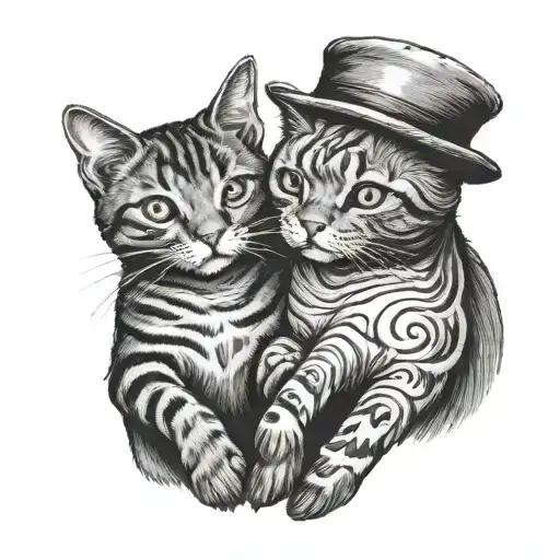 Cat And Husband Holding Hands