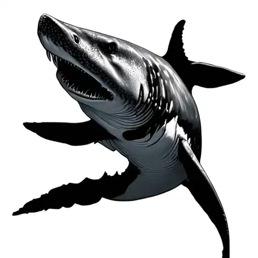 Whale Shark With Shadow