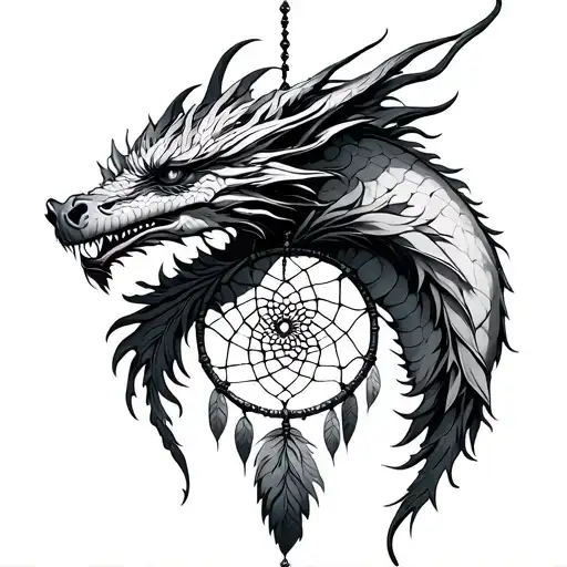 Fire Dragon Dream Catcher
