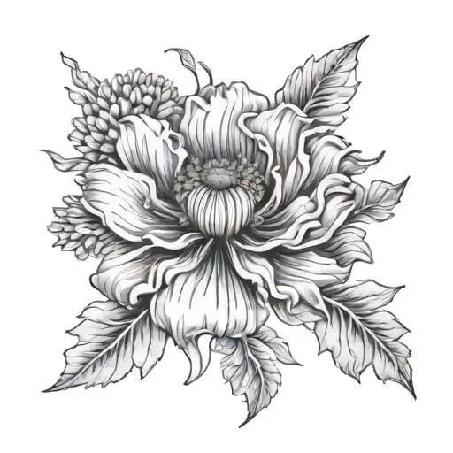 Poppy Flowers And Chrysanthemum Flower And Daisy Flower