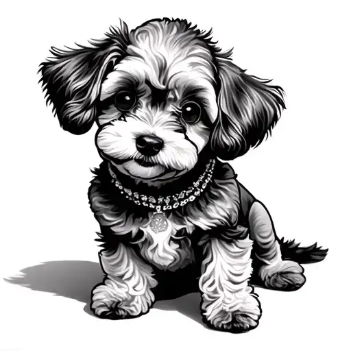 Toy Poodle Dog Adorned