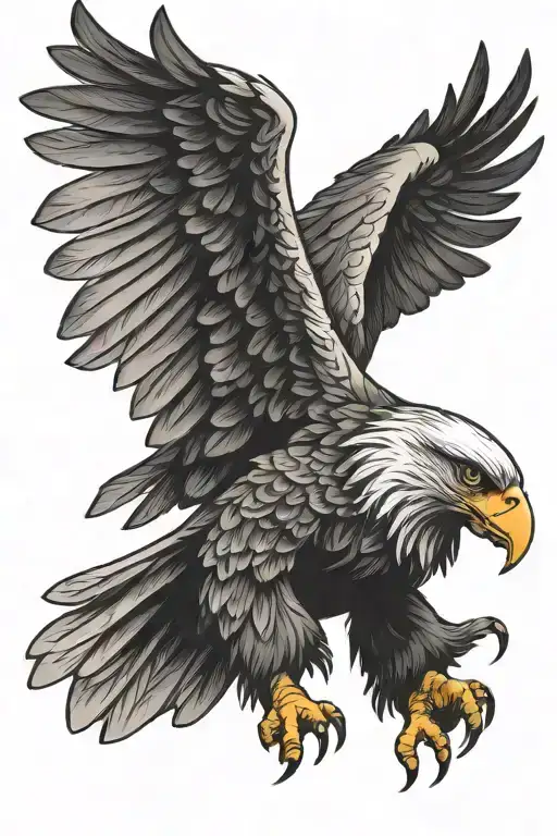 Eagle With Wings Of Fire