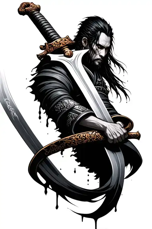 Bloody Samurai Sword Wrapped