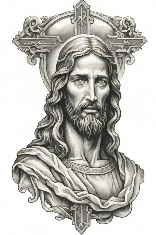 Jesus Looking Down To You Surronded