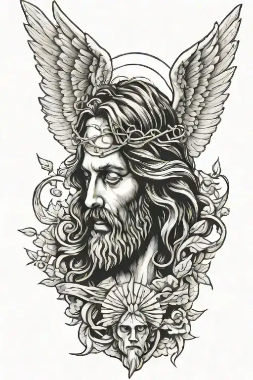 Jesus Looking Down On Earth