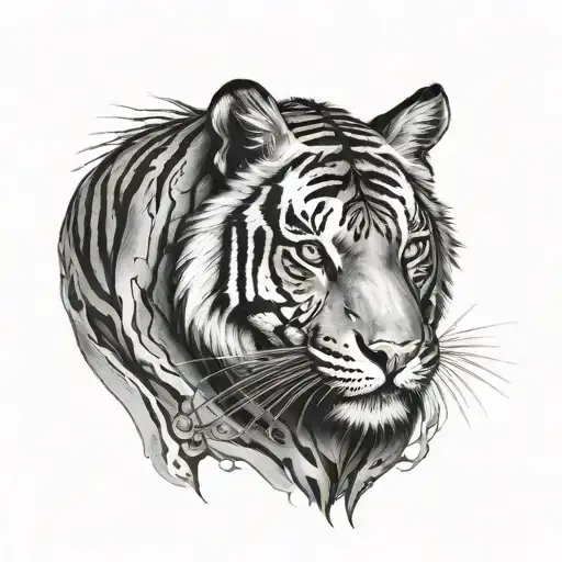 Woman Tiger Emerging