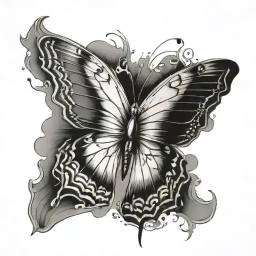 Butterfly With Broken And New Wings