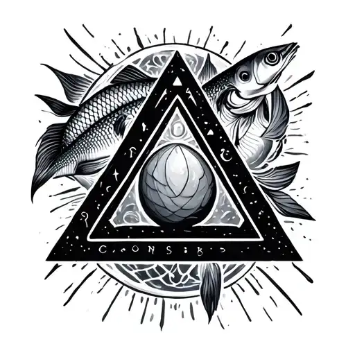 Inverted Triangle And The Sign Of Pisces