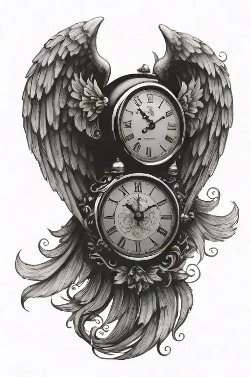 Angel Wings Clock