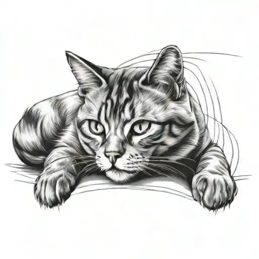 Cat Gray White Full Size