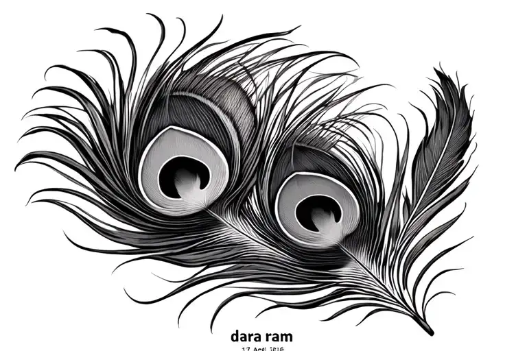 Date 17 April 2018 With The Name Dara Ram And A Peacock Feather