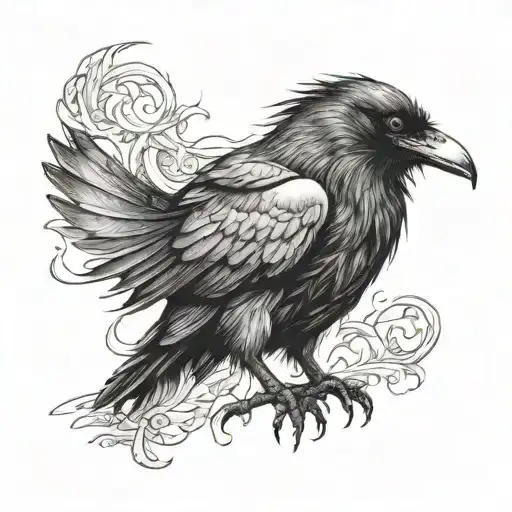 A Crow Carrying Its Young In Its Belly