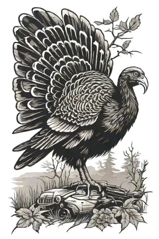 Turkey Hunting Scene