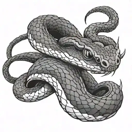 Snake Biting Itself