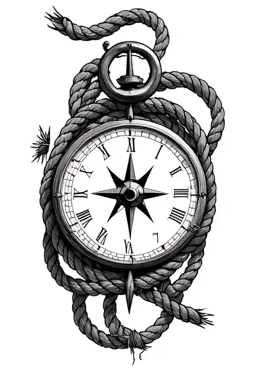 Clock And Compass And Rope