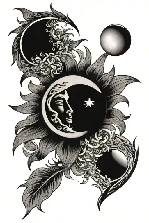 Sun And Moon Shining