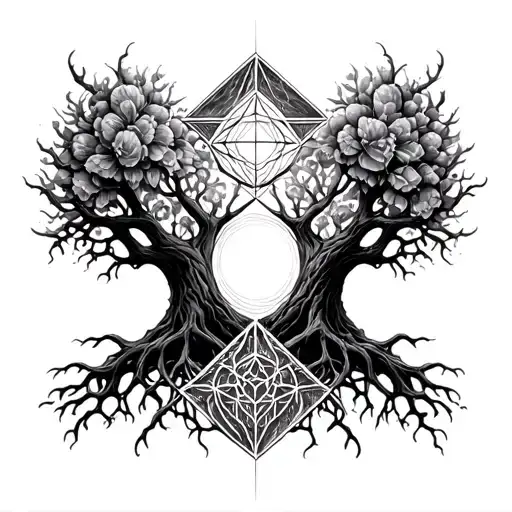 Kabballistic Tree Of Life Metatrons Cube Merging