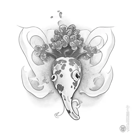 Shamrock And Koi And Semicolon As The Eye