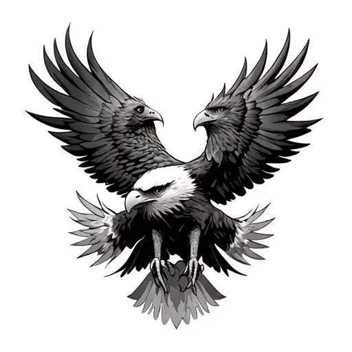 A Eagle Going Forward With A Bit Of A Military Tint