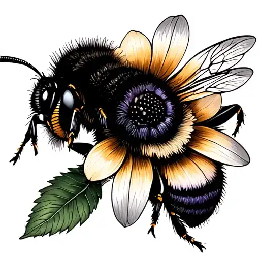 Bumble Bee Violet Flower