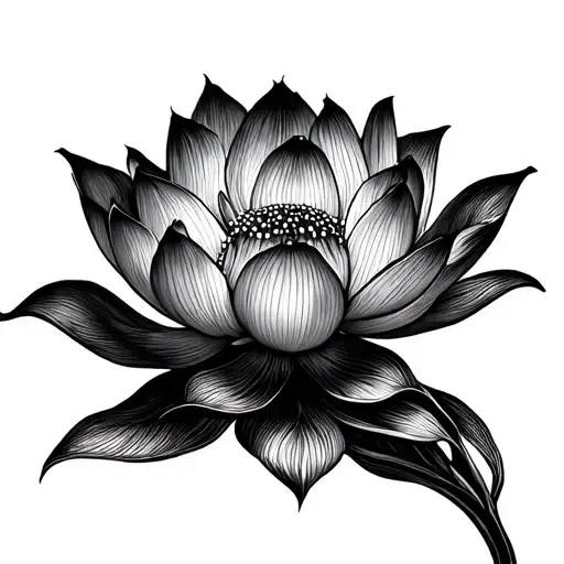 Lotus Fineline Tattoo Dot Work Bijoux