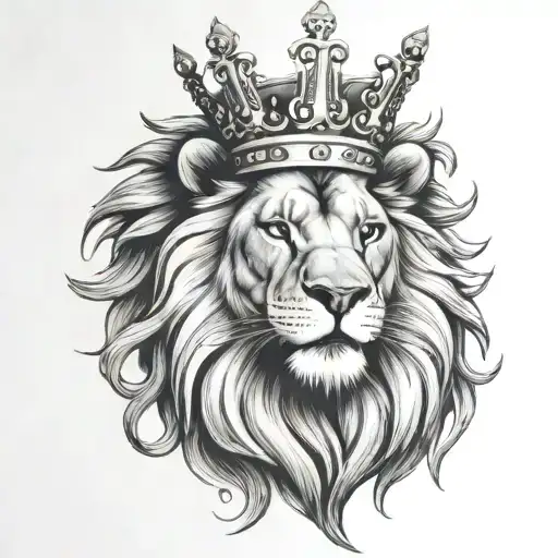 Lion Head With Crown
