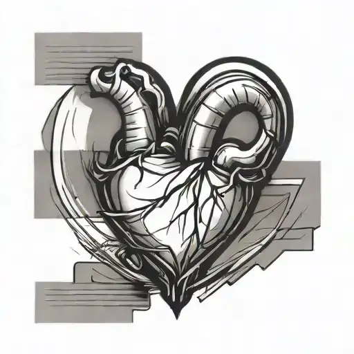 Minimalist Heart Thin Line Empty