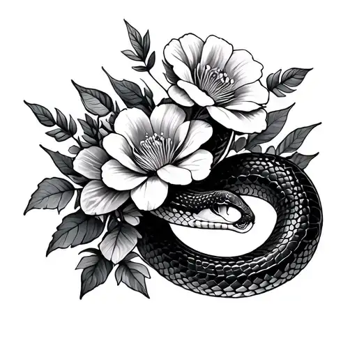 Snake And Flower Bouquet