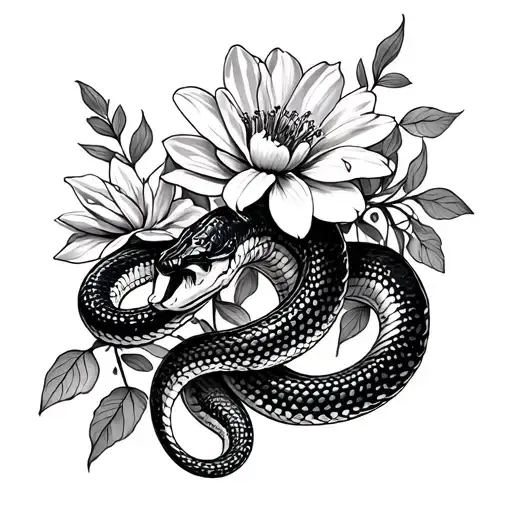 Snake And Flower Bouquet