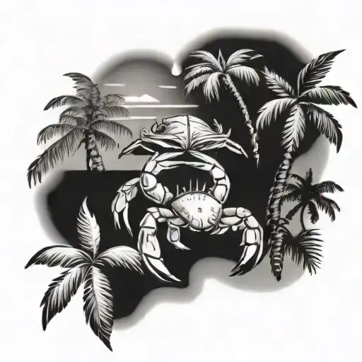 Islands Crabs Palm Tree