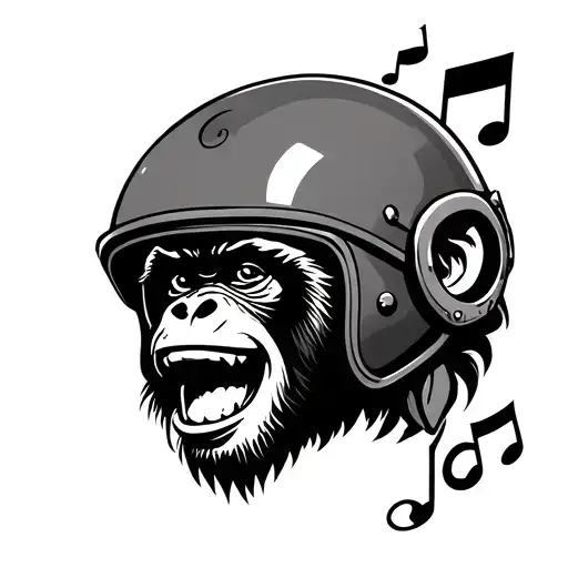 Monkey Laughs With Music Helmet