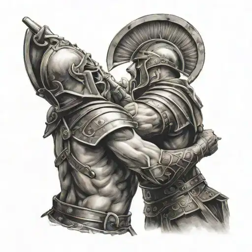 Gladiator Warrior Battling