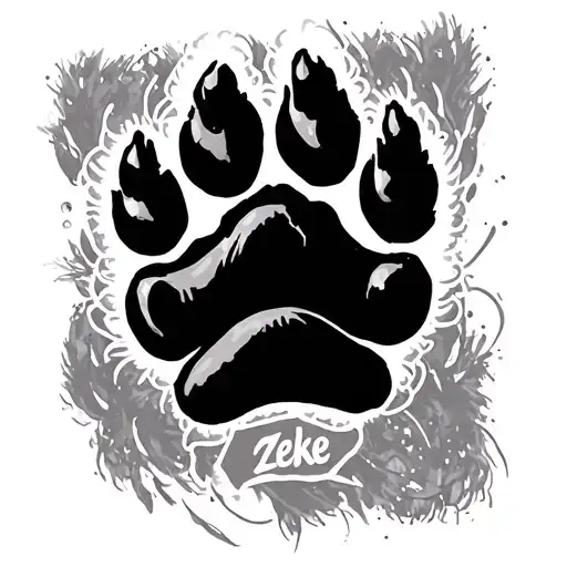 Dog Paw Named Zeke