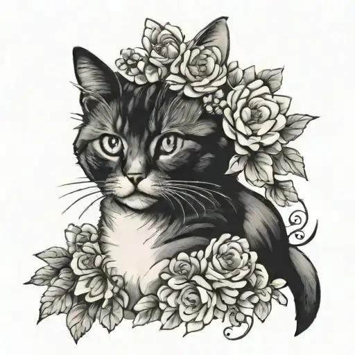 My Cat And Flowe Bouquet