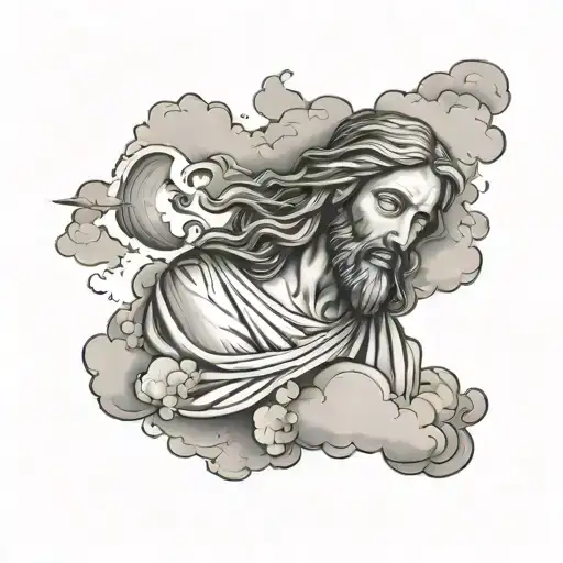 Jesus Walking In Clouds