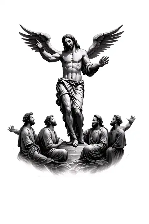 Heaven Bound Jesus With Worker Surrounded