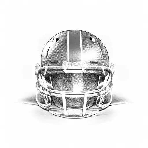 Football Helmet With Roy Under It And A Hockey Stick And Golf Club