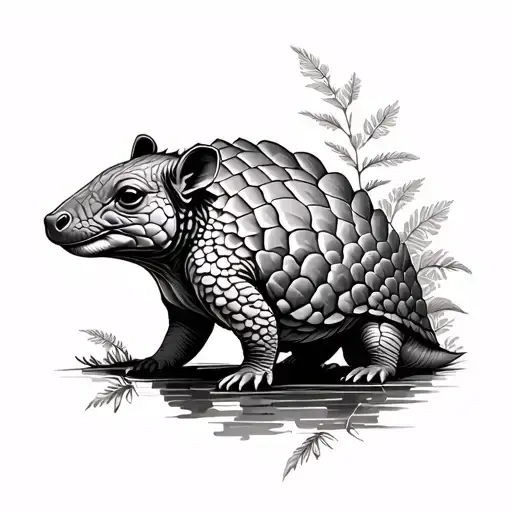 Baby Pangolin In Beautiful Scenery