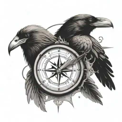 2 Ravens And Compass