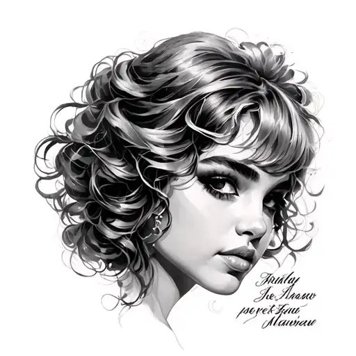 Portrait With A Name Written