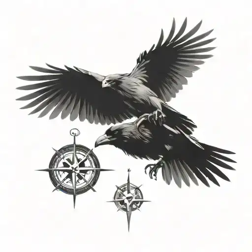 2 Ravens And Compass