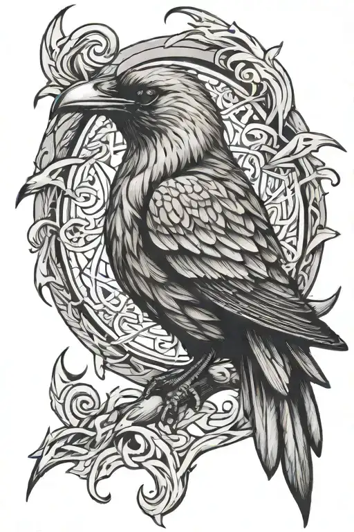 Norse Raven Knotted