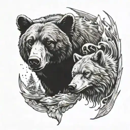 Bear And Wolf