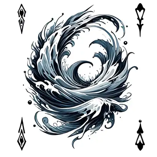 Cards With Swirls Ocean